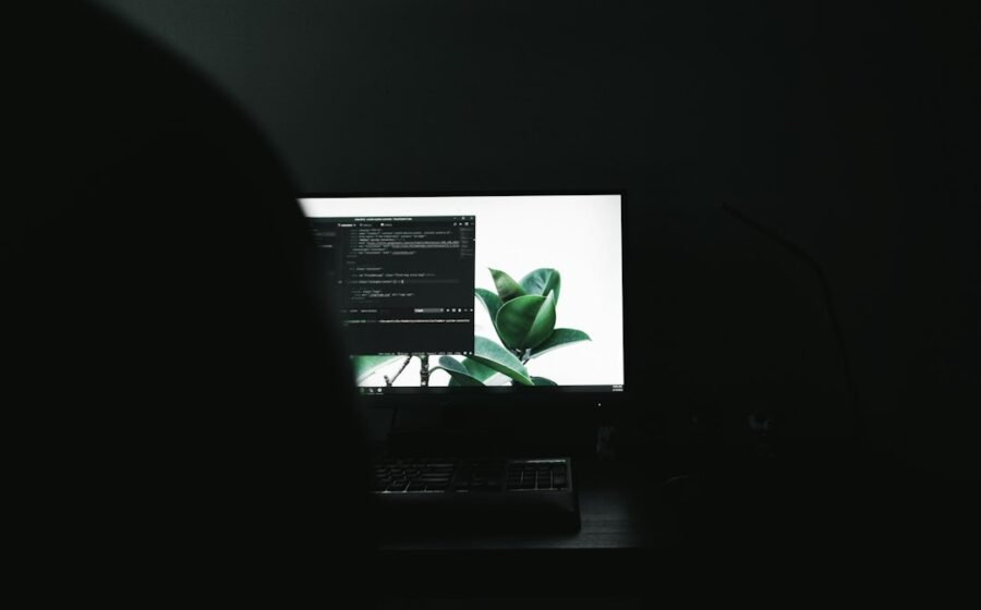 Illustrative photograph of computer coding at night; not a photograph of the alleged incident