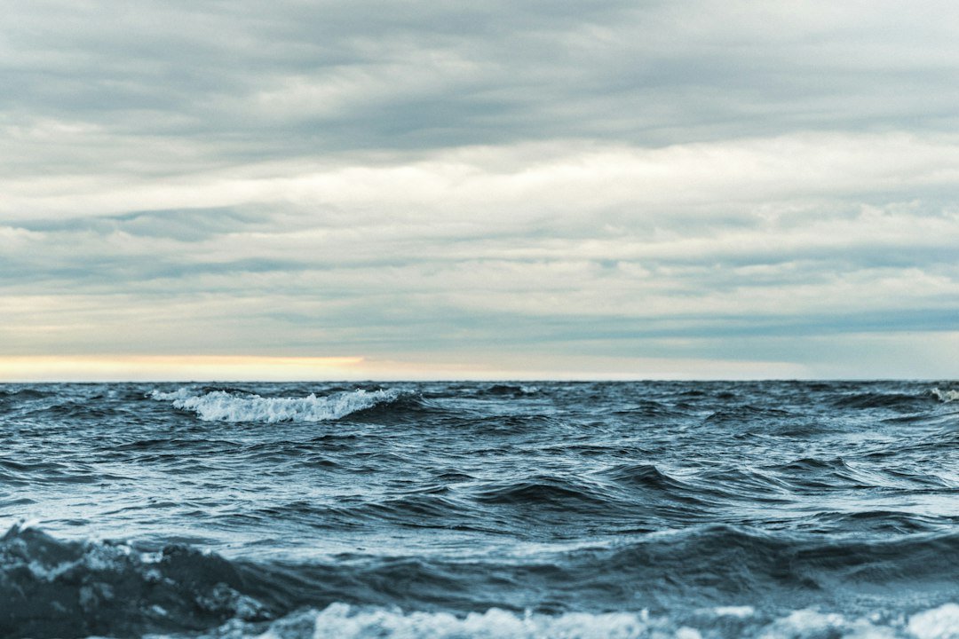 Ocean waves beneath clouds, illustrative image for marine environmental DNA research, by Ant Rozetsky