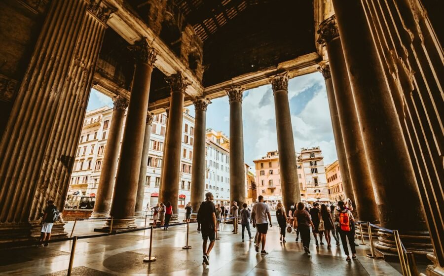 Interior of the Pantheon in Rome, illustrative architecture not a dynastic family residence